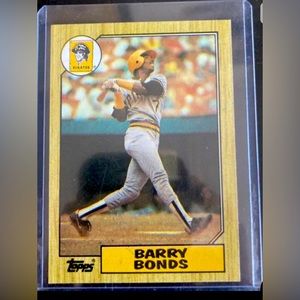1987 Topps Barry Bonds Rookie car with ERROR